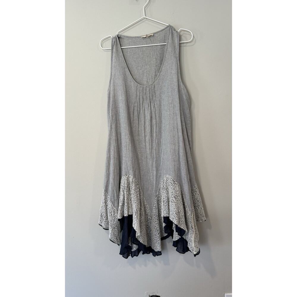 Anthropologie Ryu Women's Dress Tier Ruffle Lace Sleeveless Whimsy Large 2832